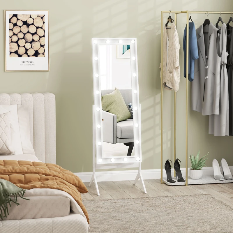 Mirror in bedroom reflecting sunlight creating a spacious feel.