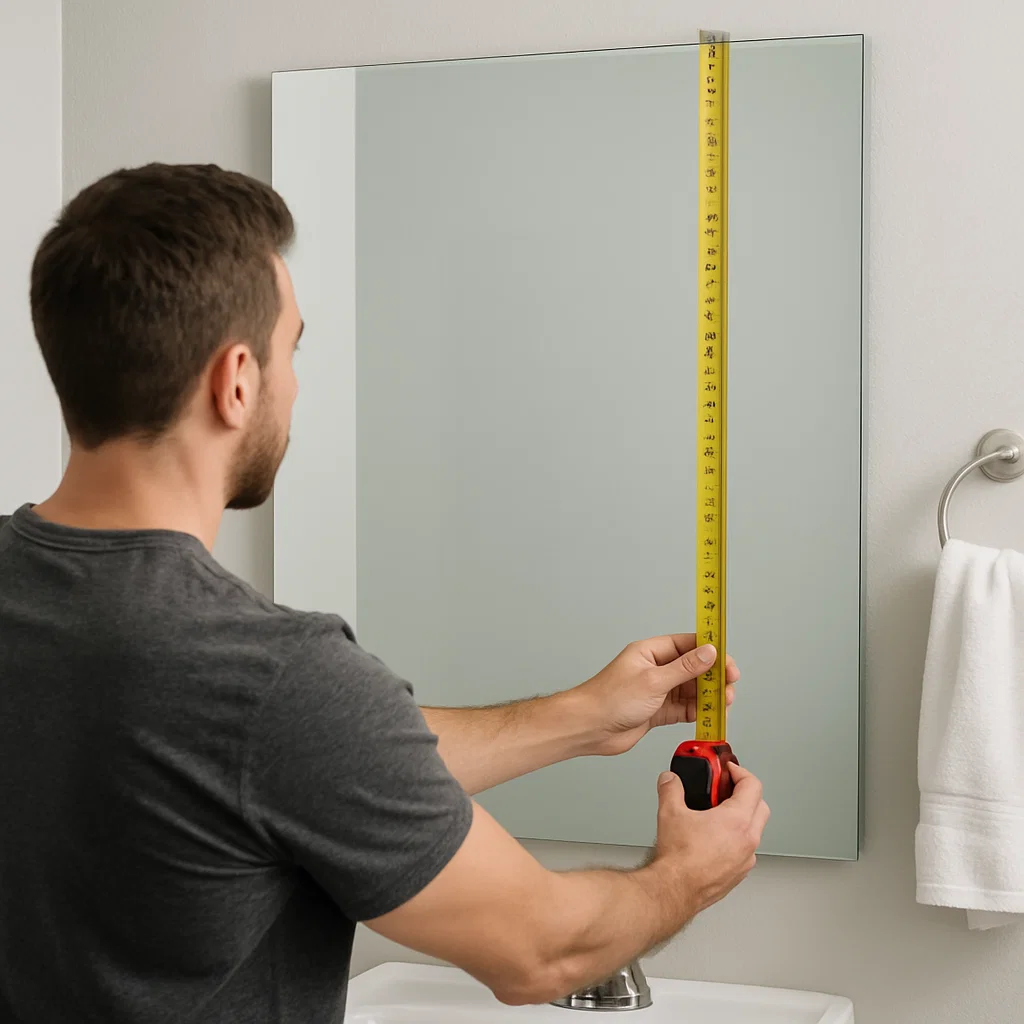 Accurate measurements ensure a snug, balanced frame fit. Use a tape measure to get exact dimensions for each side.