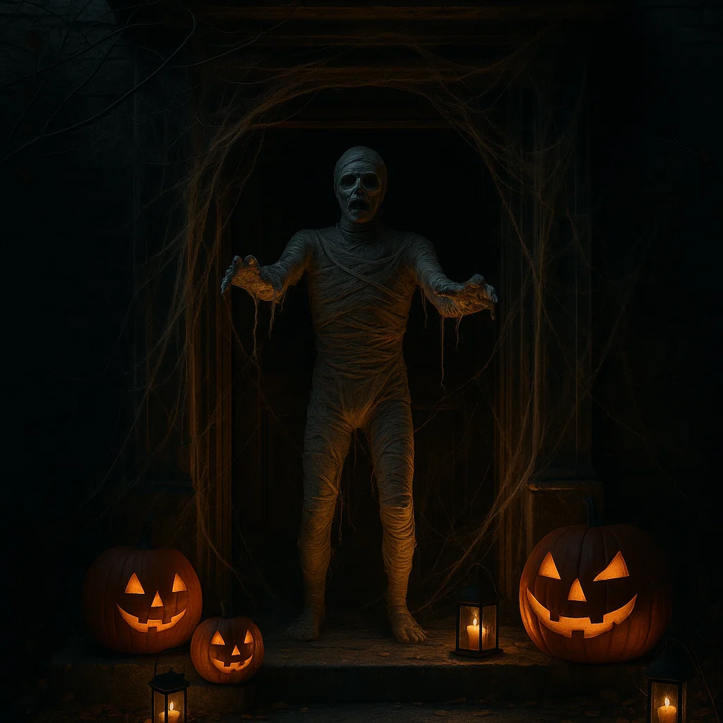 Animated Mummy Halloween Entryway greeters