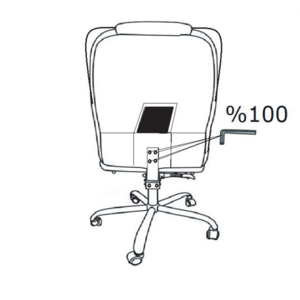 Tightening screws and inspecting chair stability alignment