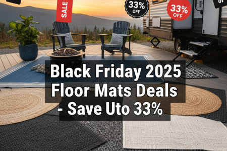 Black Friday 2025 floor mats sale outdoor RV setup with rugs