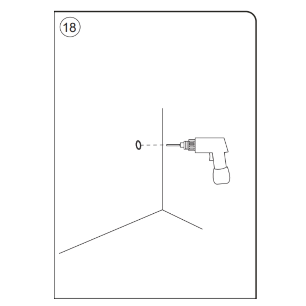 Drilling wall hole to install anti-tip safety strap