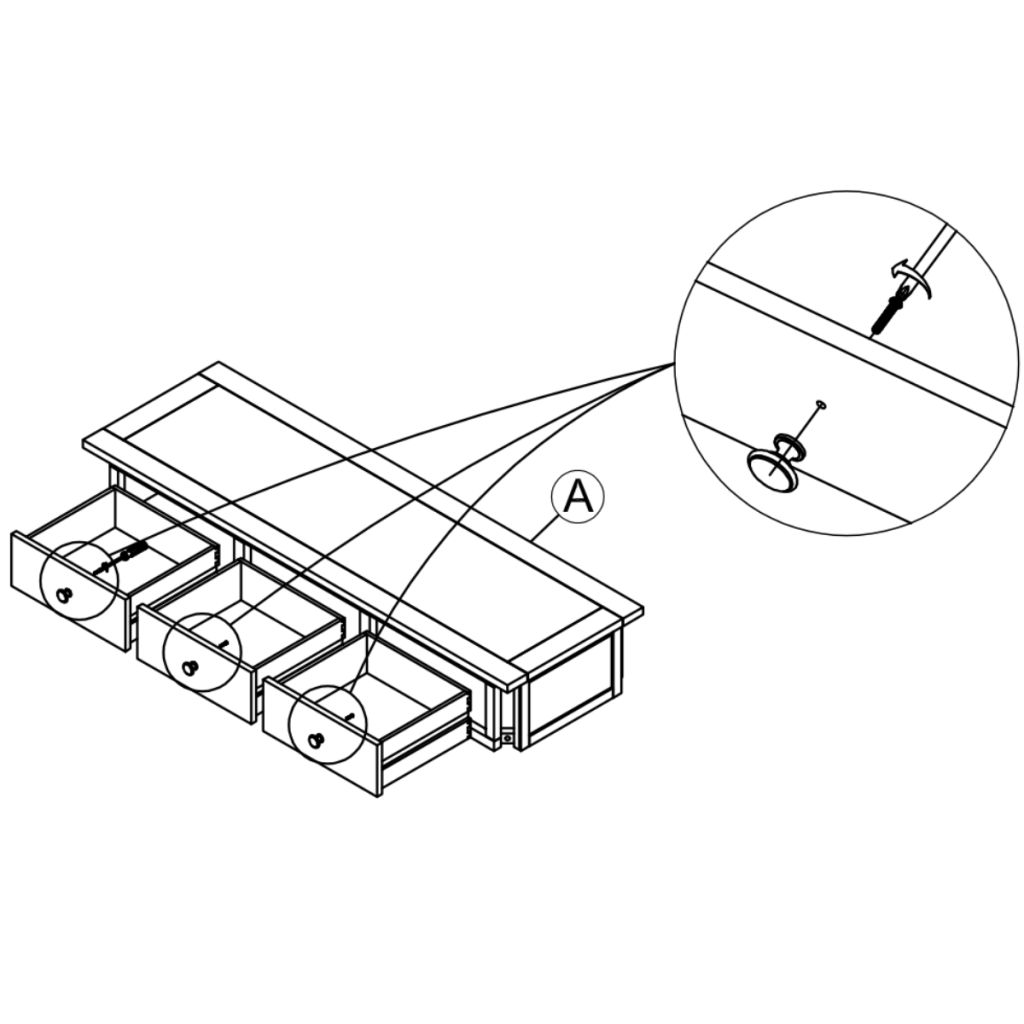 Installing drawer handles on console table drawers