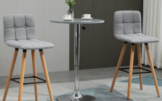 HOMCOM Modern Bar Stools Set of 2 Assembly Manual: SKU 835-595