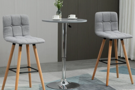 HOMCOM Modern Bar Stools Set of 2 Assembly Manual: SKU 835-595