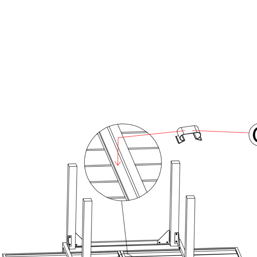 Locking the extension leaf securely underneath the table surface.