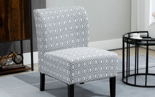 HOMCOM Armless Accent Chair Assembly Manual -SKU 839-448V00GY