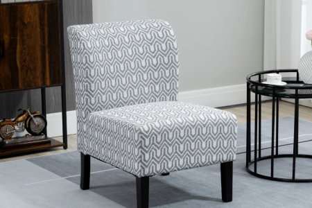 HOMCOM Armless Accent Chair Assembly Manual -SKU 839-448V00GY