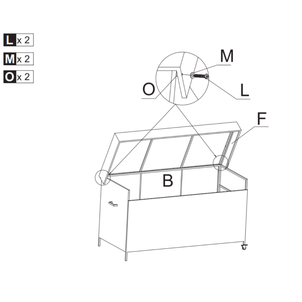 Roof panel and support brackets being attached to frame for final upper assembly