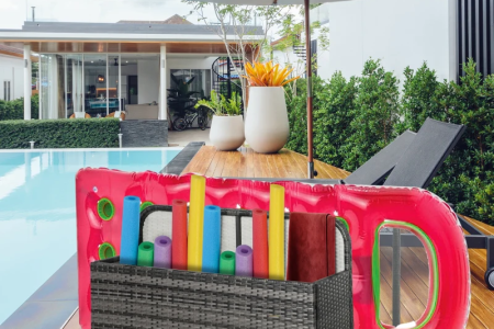 Outsunny Rolling Pool Storage Rattan Patio Furniture Assembly Manual (SKU: 867-086GY)