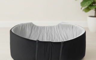 Guide cover for cleaning a dog bed, showing fresh, clean bed and materials.