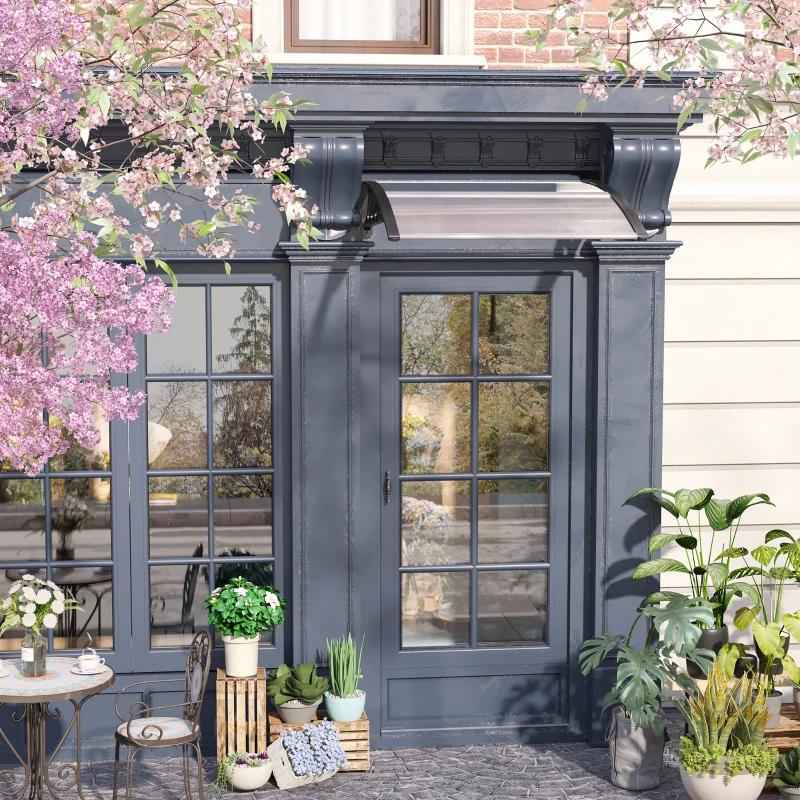 Instruction manual for Outsunny Awning Door Canopy, detailing assembly steps and parts.