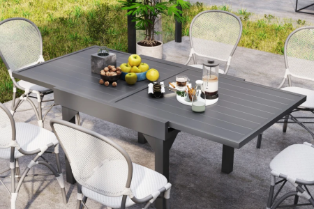 Outsunny 35"-71" Extendable Aluminium Outdoor Dining Table Assembly Manual - SKU: 84G-629V00GY