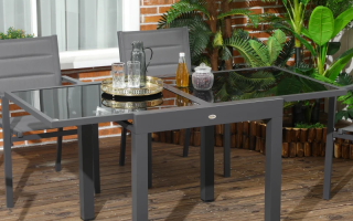 Outsunny Extendable Outdoor Dining Table Manual – SKU: 84B-297V00BK