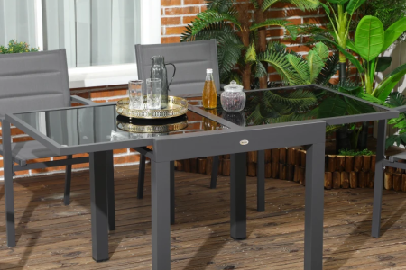 Outsunny Extendable Outdoor Dining Table Manual – SKU: 84B-297V00BK