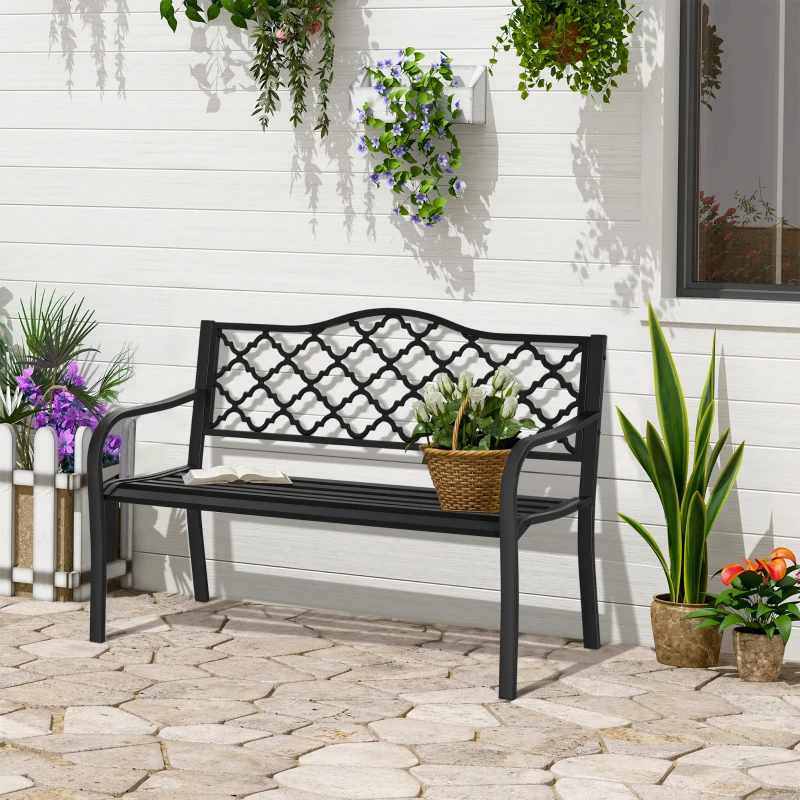 Outsunny Steel Garden Bench Assembly Manual – SKU: 84B-754