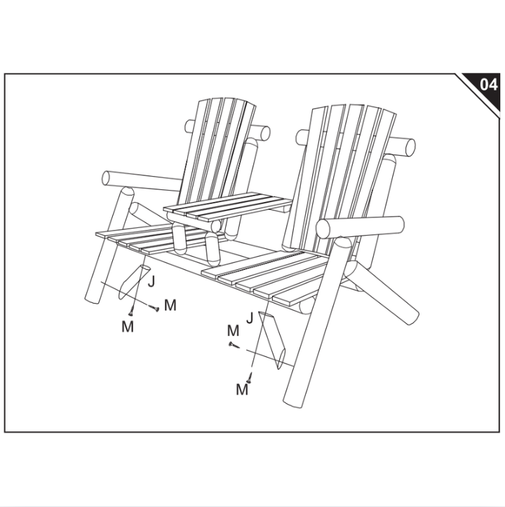 Illustration showing angled brackets and M5 screws securing the lower frame supports.