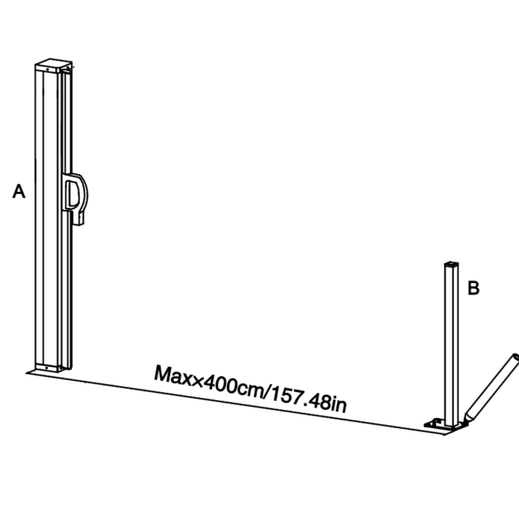 Distance measurement between cassette post and receiving post.