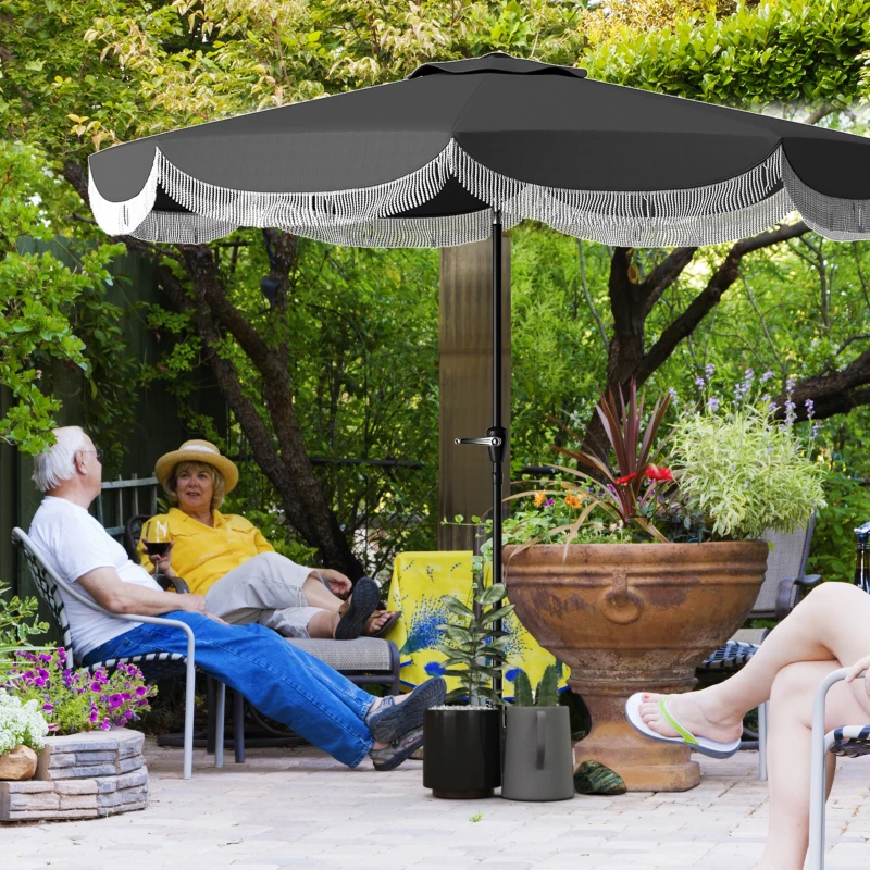 black and white checkered patio umbrella Best Choice Products 10ft Outdoor Steel Market Patio Umbrella w/ Crank, Tilt Push Button, 6 Ribs